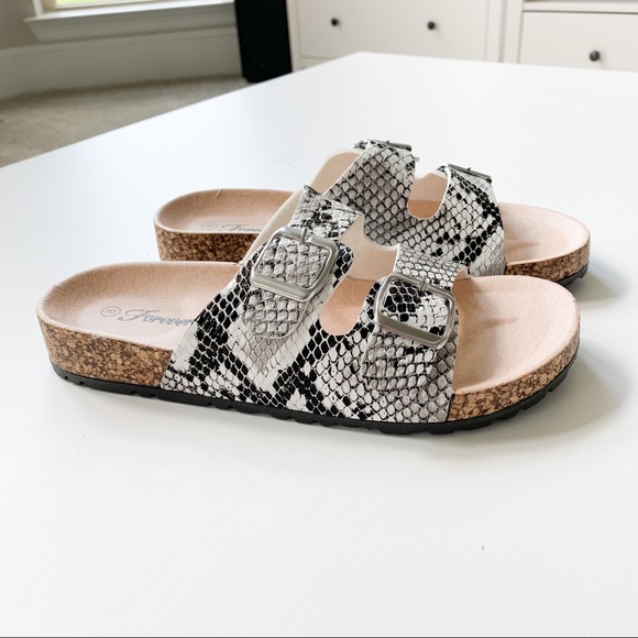 Forever Link Shoes - Forever Snake Print Sandals